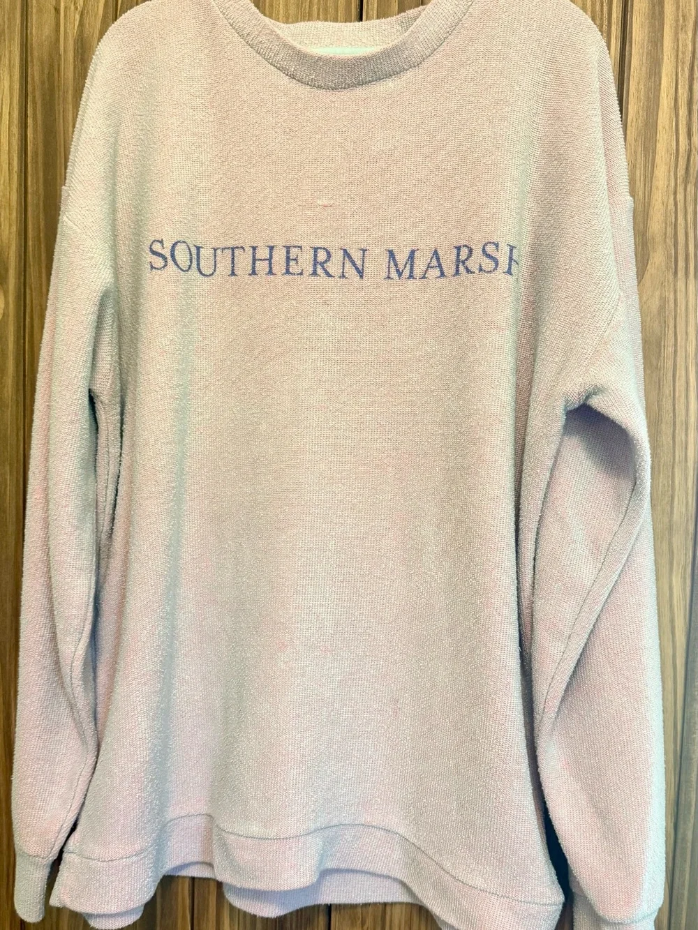 Southern Marsh Sunday Morning Sweater Pullover Cream Oversized Cozy Size M